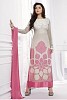Beautiful White & Pink Georgette Semi-stitched Anarkali Suit- salwar suits for women, Buy salwar suits for women Online, dress materials for women, anarkali suits, Buy anarkali suits,  online Sabse Sasta in India -  for  - 10322/20160616