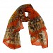 Polyster Printed Orange Scarf @ 56% OFF Rs 217.00 Only FREE Shipping + Extra Discount -  online Sabse Sasta in India - Scarf for Women - 10555/20160629