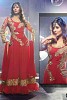 Beautiful Red Geaorgette Semi-Stitched Salwar Suit- salwar suits for women, Buy salwar suits for women Online, dress materials for women, anarkali suits, Buy anarkali suits,  online Sabse Sasta in India -  for  - 10352/20160616