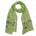 Viscose Embroidered Green Scarf @ 56% OFF Rs 217.00 Only FREE Shipping + Extra Discount -  online Sabse Sasta in India - Scarf for Women - 10615/20160629