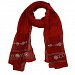 Viscose Embroidered Red Scarf @ 56% OFF Rs 217.00 Only FREE Shipping + Extra Discount -  online Sabse Sasta in India - Scarf for Women - 10618/20160629