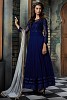 Beautiful Blue Soft Net Semi-Stitched Salwar Suit- salwar suits for women, Buy salwar suits for women Online, dress materials for women, anarkali suits, Buy anarkali suits,  online Sabse Sasta in India -  for  - 10362/20160617