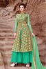 Beautiful Green Georgette Semi-Stitched Salwar suit- salwar suits for women, Buy salwar suits for women Online, dress materials for women, anarkali suits, Buy anarkali suits,  online Sabse Sasta in India - Salwar Suit for Women - 10369/20160617