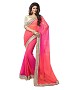 Beautiful Pink Lace Work Georgette Saree @ 52% OFF Rs 581.00 Only FREE Shipping + Extra Discount - Partywear Saree, Buy Partywear Saree Online, Georgette Saree, Deginer Saree, Buy Deginer Saree,  online Sabse Sasta in India - Sarees for Women - 8041/20160328