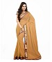 Beautiful Beige Lace Work Chiffon Saree @ 51% OFF Rs 606.00 Only FREE Shipping + Extra Discount - Partywear Saree, Buy Partywear Saree Online, Chiffon saree, Deginer Saree, Buy Deginer Saree,  online Sabse Sasta in India - Sarees for Women - 8042/20160328