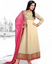 New Beautiful Fancy Cream Anarkali suit @ 48% OFF Rs 1422.00 Only FREE Shipping + Extra Discount - Georgette, Buy Georgette Online, dress material, salwar suit, Buy salwar suit,  online Sabse Sasta in India - Semi Stitched Anarkali Style Suits for Women - 2516/20150924