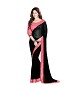 Beautiful Black Lace Work Faux Georgette Saree @ 52% OFF Rs 557.00 Only FREE Shipping + Extra Discount - Partywear Saree, Buy Partywear Saree Online, Georgette Saree, Deginer Saree, Buy Deginer Saree,  online Sabse Sasta in India - Sarees for Women - 8055/20160328