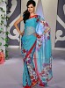 Blue Floral Print Chiffon Saree with Blouse @ 59% OFF Rs 617.00 Only FREE Shipping + Extra Discount - Chiffon Saree, Buy Chiffon Saree Online, Saree with Blouse,  online Sabse Sasta in India - Sarees for Women - 57/20141021