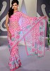 Pink Chiffon Floral Print Saree with Blouse @ 65% OFF Rs 617.00 Only FREE Shipping + Extra Discount - Printed Saree, Buy Printed Saree Online, Online Shopping,  online Sabse Sasta in India - Sarees for Women - 63/20141021