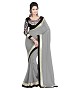 Beautiful Grey Embroidery Faux Georgette Saree @ 50% OFF Rs 668.00 Only FREE Shipping + Extra Discount - Partywear Saree, Buy Partywear Saree Online, Georgette Saree, Deginer Saree, Buy Deginer Saree,  online Sabse Sasta in India - Sarees for Women - 8065/20160328