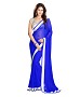 Beautiful Blue Lace Work Georgette Saree @ 52% OFF Rs 569.00 Only FREE Shipping + Extra Discount - Partywear Saree, Buy Partywear Saree Online, Georgette Saree, Deginer Saree, Buy Deginer Saree,  online Sabse Sasta in India - Sarees for Women - 8069/20160328