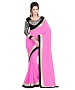 Beautiful Pink Embroidery Faux Georgette Saree @ 50% OFF Rs 668.00 Only FREE Shipping + Extra Discount - Partywear Saree, Buy Partywear Saree Online, Georgette Saree, Deginer Saree, Buy Deginer Saree,  online Sabse Sasta in India - Sarees for Women - 8063/20160328