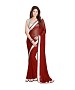 Beautiful Maroon Lace Work Georgette Saree @ 52% OFF Rs 569.00 Only FREE Shipping + Extra Discount - Partywear Saree, Buy Partywear Saree Online, Georgette Saree, Deginer Saree, Buy Deginer Saree,  online Sabse Sasta in India -  for  - 8070/20160328