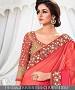 Designer Peach Georgette Saree With Beige Banarasi Blouse Fabric @ 25% OFF Rs 2287.00 Only FREE Shipping + Extra Discount - saree, Buy saree Online, georgette saree, deasiner  saree, Buy deasiner  saree,  online Sabse Sasta in India - Sarees for Women - 8936/20160429