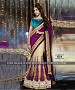 Designer Purple Georgette Saree With Multicolor Velvet Blouse Fabric @ 25% OFF Rs 2411.00 Only FREE Shipping + Extra Discount - saree, Buy saree Online, georgette saree, deasiner  saree, Buy deasiner  saree,  online Sabse Sasta in India - Sarees for Women - 8939/20160429