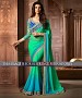 Designer Green Georgette Saree With Blue Rawsilk Blouse Fabric @ 23% OFF Rs 1731.00 Only FREE Shipping + Extra Discount - saree, Buy saree Online, georgette saree, deasiner  saree, Buy deasiner  saree,  online Sabse Sasta in India - Sarees for Women - 8945/20160429