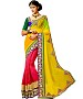 Beautiful Yellow Embroidery Georgette Saree @ 41% OFF Rs 1422.00 Only FREE Shipping + Extra Discount - Partywear Saree, Buy Partywear Saree Online, Georgette Saree, Deginer Saree, Buy Deginer Saree,  online Sabse Sasta in India - Sarees for Women - 8077/20160328