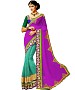Beautiful Purple Embroidery Georgette Saree @ 41% OFF Rs 1422.00 Only FREE Shipping + Extra Discount - Partywear Saree, Buy Partywear Saree Online, Georgette Saree, Deginer Saree, Buy Deginer Saree,  online Sabse Sasta in India - Sarees for Women - 8078/20160328
