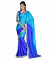 Style Sensus Blue Faux Georgette Saree @ 51% OFF Rs 2265.00 Only FREE Shipping + Extra Discount - Saree, Buy Saree Online, Embroidered, Style Sensus, Buy Style Sensus,  online Sabse Sasta in India - Sarees for Women - 2509/20150924