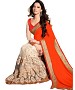 Beautiful Orange Embroidery Georgette Saree @ 47% OFF Rs 864.00 Only FREE Shipping + Extra Discount - Partywear Saree, Buy Partywear Saree Online, Georgette Saree, Deginer Saree, Buy Deginer Saree,  online Sabse Sasta in India - Sarees for Women - 8100/20160328