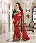 Beautiful Red Embroidery Georgette Saree @ 44% OFF Rs 1051.00 Only FREE Shipping + Extra Discount - Partywear Saree, Buy Partywear Saree Online, Georgette Saree, Deginer Saree, Buy Deginer Saree,  online Sabse Sasta in India - Sarees for Women - 8105/20160328