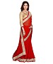 Beautiful Red Embroidery Georgette Saree @ 44% OFF Rs 803.00 Only FREE Shipping + Extra Discount - Partywear Saree, Buy Partywear Saree Online, Georgette Saree, Deginer Saree, Buy Deginer Saree,  online Sabse Sasta in India -  for  - 8109/20160328