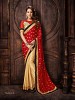 BEIGE & RED SAREE @ 31% OFF Rs 2658.00 Only FREE Shipping + Extra Discount - Silk Jeqard & Chinon Butti, Buy Silk Jeqard & Chinon Butti Online, Saree, Party Wear Saree, Buy Party Wear Saree,  online Sabse Sasta in India - Sarees for Women - 4092/20151012