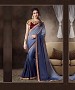 Beautiful Grey and Nevyblue Embroidery Georgette Saree @ 46% OFF Rs 1088.00 Only FREE Shipping + Extra Discount - Partywear Saree, Buy Partywear Saree Online, Georgette Saree, Deginer Saree, Buy Deginer Saree,  online Sabse Sasta in India -  for  - 8117/20160328