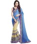 Beautiful Blue and Beige Embroidery Georgette Saree @ 44% OFF Rs 1112.00 Only FREE Shipping + Extra Discount - Partywear Saree, Buy Partywear Saree Online, Georgette Saree, Deginer Saree, Buy Deginer Saree,  online Sabse Sasta in India -  for  - 8115/20160328