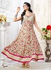 Off White And Pink Designer And Flowed Printed Net Anarkali Suits @ 31% OFF Rs 1050.00 Only FREE Shipping + Extra Discount - Rassel Net Suit, Buy Rassel Net Suit Online, Anarkali Salwar Suit, Semi Stiched Suit, Buy Semi Stiched Suit,  online Sabse Sasta in India -  for  - 8516/20160407