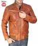 Tan Leather Jacket @ 68% OFF Rs 6690.00 Only FREE Shipping + Extra Discount -  online Sabse Sasta in India - Leather Jackets for Men - 759/20141230