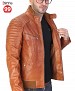 Tan Leather Jacket @ 68% OFF Rs 6690.00 Only FREE Shipping + Extra Discount -  online Sabse Sasta in India -  for  - 759/20141230