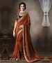 Beautiful Brown Embroidery Georgette Saree @ 47% OFF Rs 1050.00 Only FREE Shipping + Extra Discount - Partywear Saree, Buy Partywear Saree Online, Georgette Saree, Deginer Saree, Buy Deginer Saree,  online Sabse Sasta in India - Sarees for Women - 8118/20160328