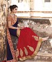Beautiful Blue and Red Coding Multi Georgette Saree @ 44% OFF Rs 1112.00 Only FREE Shipping + Extra Discount - Partywear Saree, Buy Partywear Saree Online, Georgette Saree, Deginer Saree, Buy Deginer Saree,  online Sabse Sasta in India - Sarees for Women - 8126/20160328