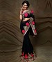 Beautiful Black Embroidery Georgette Saree @ 44% OFF Rs 1050.00 Only FREE Shipping + Extra Discount - Partywear Saree, Buy Partywear Saree Online, Georgette Saree, Deginer Saree, Buy Deginer Saree,  online Sabse Sasta in India - Sarees for Women - 8131/20160328
