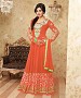 THANKAR LATEST EMBROIDERED DESIGNER ORANGE ANARKALI SUITS @ 31% OFF Rs 1977.00 Only FREE Shipping + Extra Discount - Georgette, Buy Georgette Online, Semi-stitched, Anarkali suit, Buy Anarkali suit,  online Sabse Sasta in India -  for  - 3338/20150925