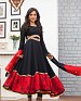 Black partywear floor touch anarkali suit @ 46% OFF Rs 1482.00 Only FREE Shipping + Extra Discount - Georgette, Buy Georgette Online, Anarkali Suit, Unique Fashion, Buy Unique Fashion,  online Sabse Sasta in India - Semi Stitched Anarkali Style Suits for Women - 2537/20150924