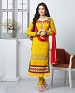 THANKAR LATEST EMBROIDERED DESIGNER YELLOW STRAIGHT SUIT @ 31% OFF Rs 1668.00 Only FREE Shipping + Extra Discount - Suit, Buy Suit Online, Semi Stitched, Chiffon, Buy Chiffon,  online Sabse Sasta in India -  for  - 3402/20150925