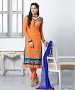 THANKAR LATEST EMBROIDERED DESIGNER ORANGE STRAIGHT SUIT @ 31% OFF Rs 1668.00 Only FREE Shipping + Extra Discount - Suit, Buy Suit Online, Semi Stitched, Chiffon, Buy Chiffon,  online Sabse Sasta in India -  for  - 3404/20150925