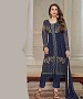 THANKAR NEW DESIGNER NAVY BLUE STRAIGHT PLAZO SUIT @ 31% OFF Rs 2409.00 Only FREE Shipping + Extra Discount - Suit, Buy Suit Online, Nazneen, Santoon, Buy Santoon,  online Sabse Sasta in India -  for  - 3418/20150925