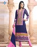 Latest blue pink colour Straight Suit @ 43% OFF Rs 1422.00 Only FREE Shipping + Extra Discount - Georgette, Buy Georgette Online, dress material, salwar suit, Buy salwar suit,  online Sabse Sasta in India - Salwar Suit for Women - 3094/20150925