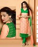 NEW DESIGNER PINK AND GREEN STRAIGHT SUIT @ 31% OFF Rs 1606.00 Only FREE Shipping + Extra Discount - Suit, Buy Suit Online, Embroidered, Santoon, Buy Santoon,  online Sabse Sasta in India - Salwar Suit for Women - 4225/20151020