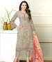 DESIGNER GREY STRAIGHT PLAZO SUIT @ 31% OFF Rs 1915.00 Only FREE Shipping + Extra Discount - Georgette, Buy Georgette Online, Karachi Style, Karishma Kapoor, Buy Karishma Kapoor,  online Sabse Sasta in India -  for  - 4285/20151020