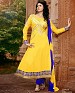 New Fancy yellow Embroidered Anarkali Suit @ 54% OFF Rs 1144.00 Only FREE Shipping + Extra Discount - Georgette, Buy Georgette Online, dress material, salwar suit, Buy salwar suit,  online Sabse Sasta in India - Semi Stitched Anarkali Style Suits for Women - 3098/20150925