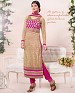 sayali latest gold pink Straightfit salwar suit @ 42% OFF Rs 2184.00 Only FREE Shipping + Extra Discount - Net, Buy Net Online, Semi-stitched, Straight suit, Buy Straight suit,  online Sabse Sasta in India - Salwar Suit for Women - 3117/20150925
