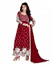 Embroidered Maroon Salwar suits Material @ 45% OFF Rs 989.00 Only FREE Shipping + Extra Discount - Georgette Suit, Buy Georgette Suit Online, unstich Suit, Party Wear Suit, Buy Party Wear Suit,  online Sabse Sasta in India - Salwar Suit for Women - 5918/20160111