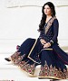 Thankar Latest Heavy Floor Length Designer Navy Blue Anarkali Suit @ 31% OFF Rs 1730.00 Only FREE Shipping + Extra Discount - Georgette Suit, Buy Georgette Suit Online, Semi-stitched Suit, palazzo Style Suit, Buy palazzo Style Suit,  online Sabse Sasta in India -  for  - 6039/20160112