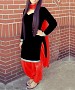 Designer black & red velvet patiyala suit- dress material, Buy dress material Online, salwar suit, anarkali, Buy anarkali,  online Sabse Sasta in India -  for  - 6114/20160128