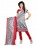 Red and White Poly Crepe Printed Dress Materials @ 60% OFF Rs 370.00 Only FREE Shipping + Extra Discount - unstich Kurtie, Buy unstich Kurtie Online, Poly Crepe, Printed Kurtie, Buy Printed Kurtie,  online Sabse Sasta in India -  for  - 6170/20160205