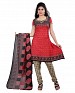 Red and Black Crepe Printed Dress Materials @ 60% OFF Rs 370.00 Only FREE Shipping + Extra Discount - unstich Kurtie, Buy unstich Kurtie Online, Poly Crepe, Printed Kurtie, Buy Printed Kurtie,  online Sabse Sasta in India - Dress Materials for Women - 6177/20160205